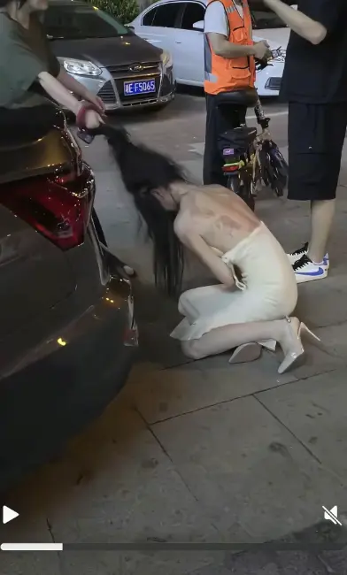 《白裙女子被抓头发跳河》后续完整版在线播放-白裙女子跳河事件始末全记录-湘E车牌女子被揪头发坠河1-10分钟高清视频